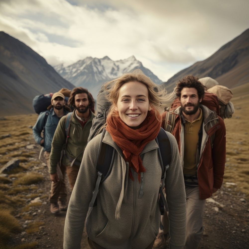 Adventure mountain outdoors portrait. AI generated Image by rawpixel.