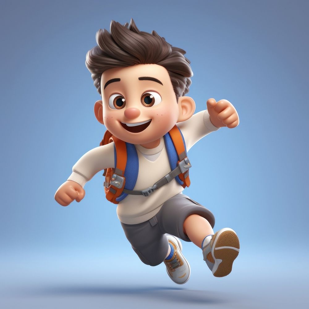 Running cartoon toy determination. AI generated Image by rawpixel.