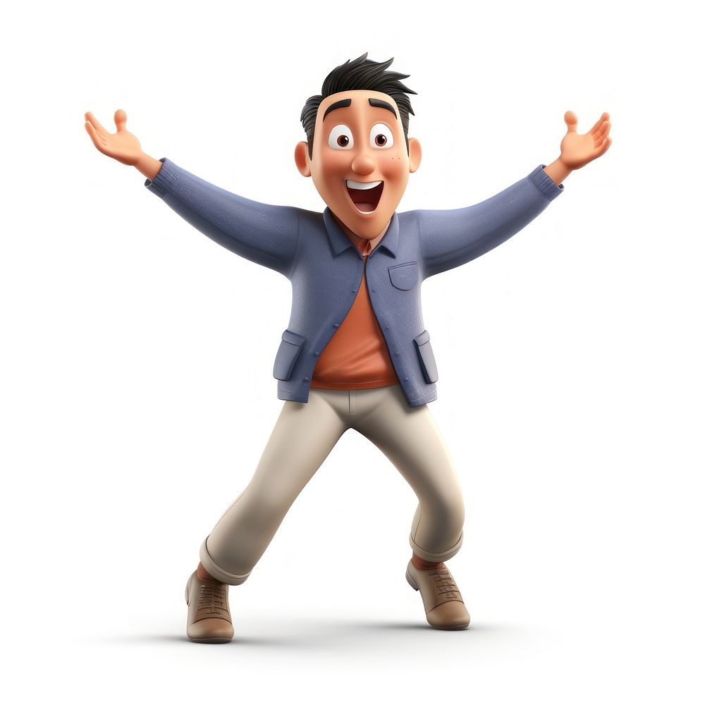 Cartoon face excitement gesturing. AI generated Image by rawpixel.