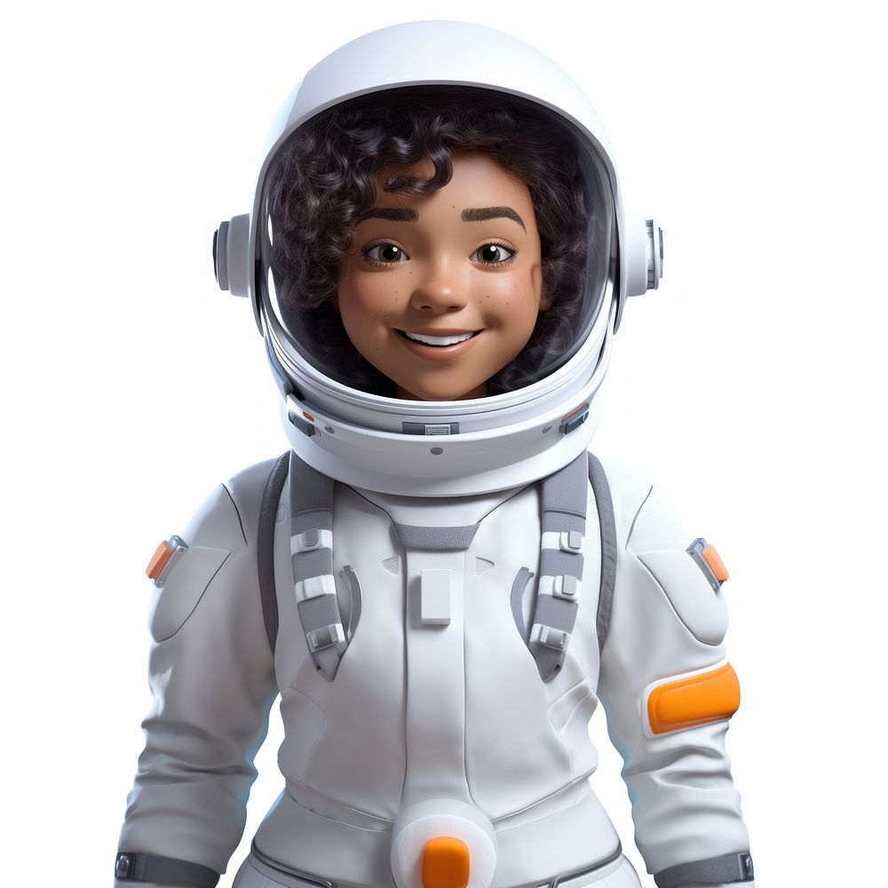 Astronaut smiling helmet cute. 