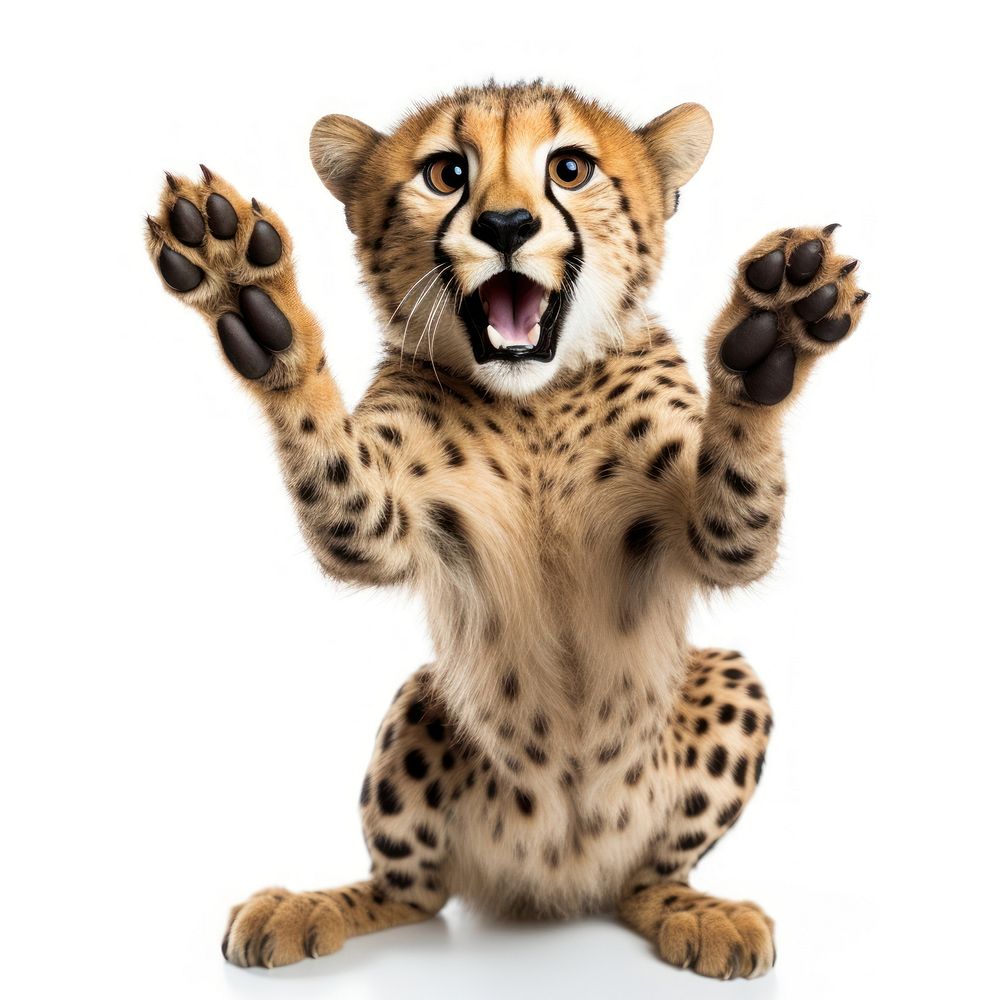 Cheetah wildlife mammal animal. AI generated Image by rawpixel.