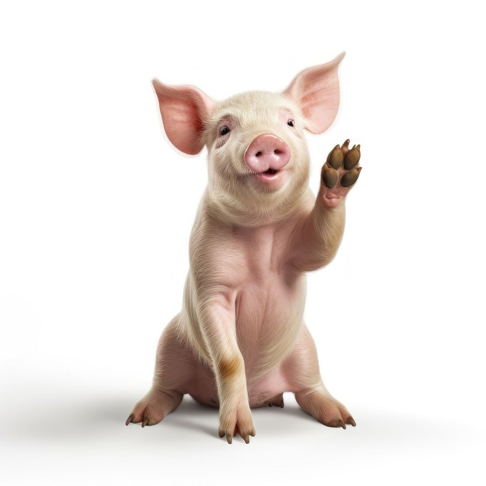 Pig mammal animal white background. AI generated Image by rawpixel.