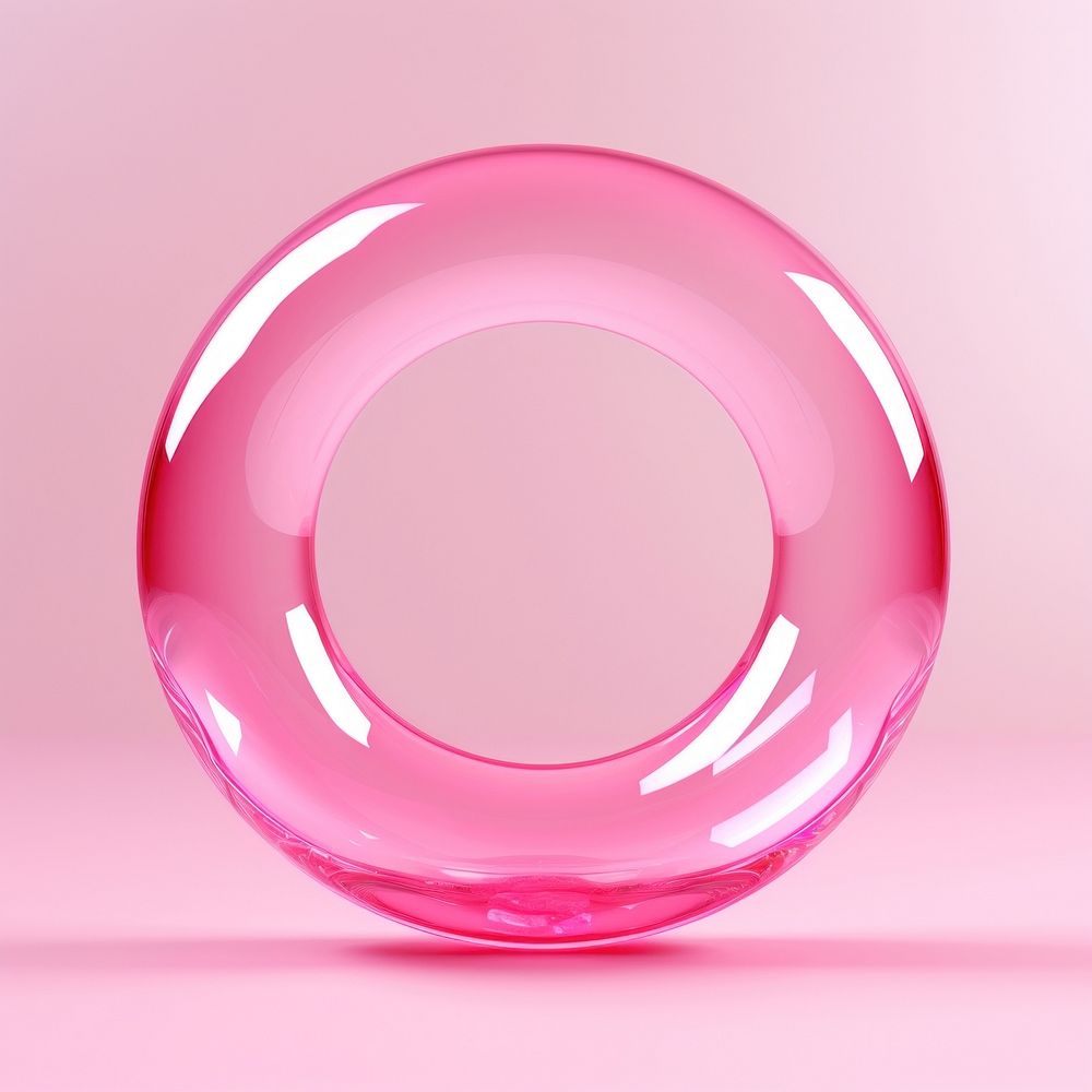 Circle sphere pink transparent. 