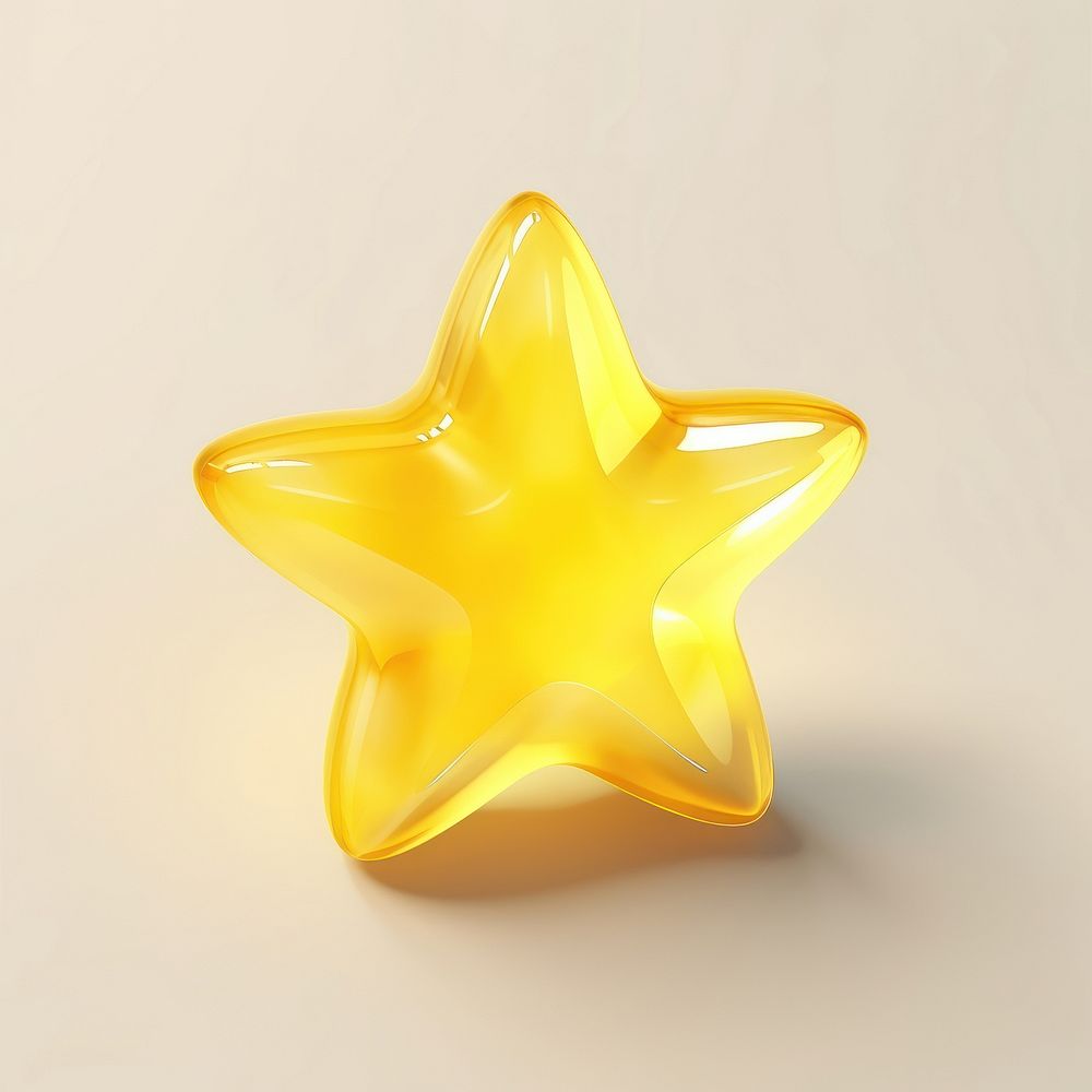 Yellow star illuminated simplicity. AI generated Image by rawpixel.