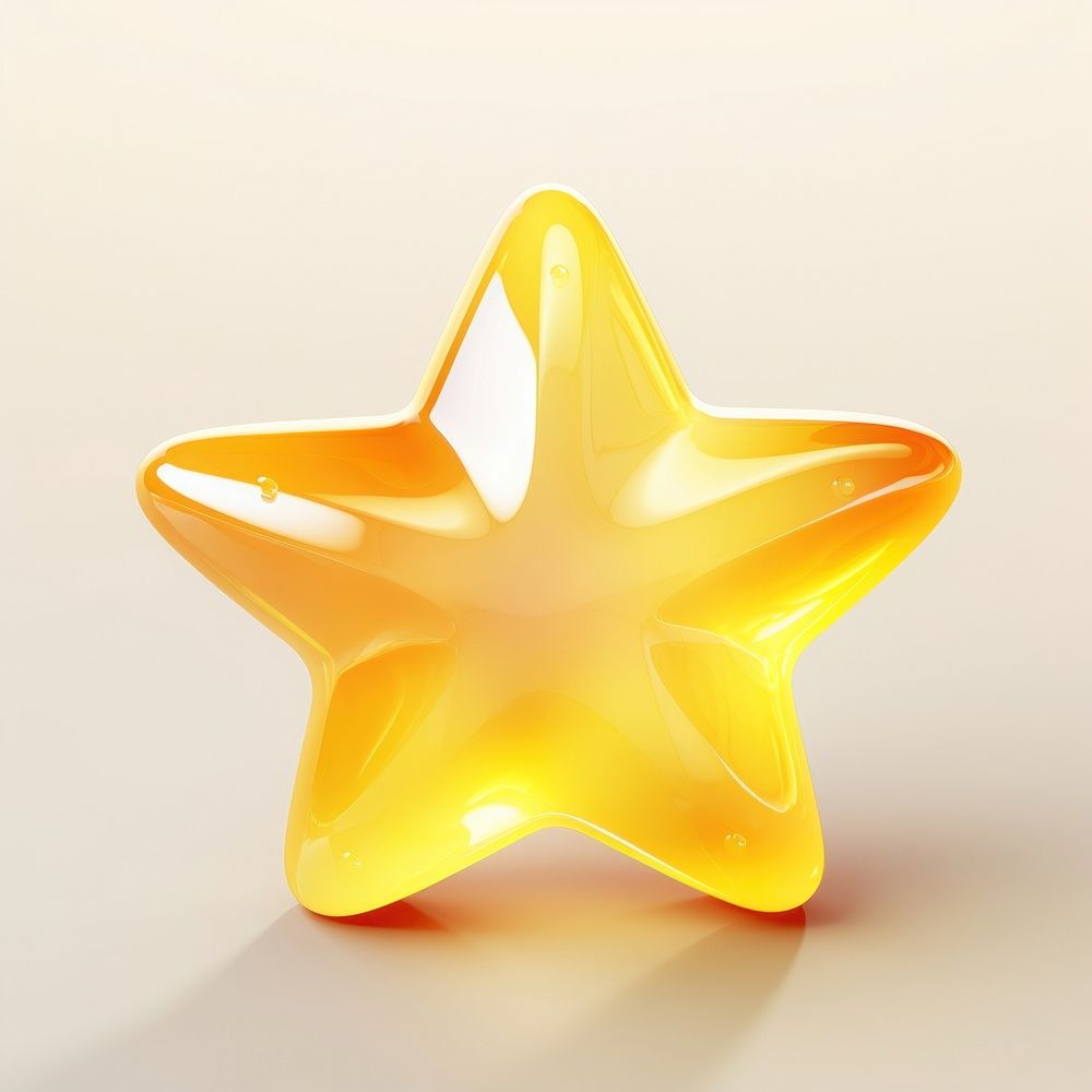 Yellow symbol star illuminated. AI generated Image by rawpixel.