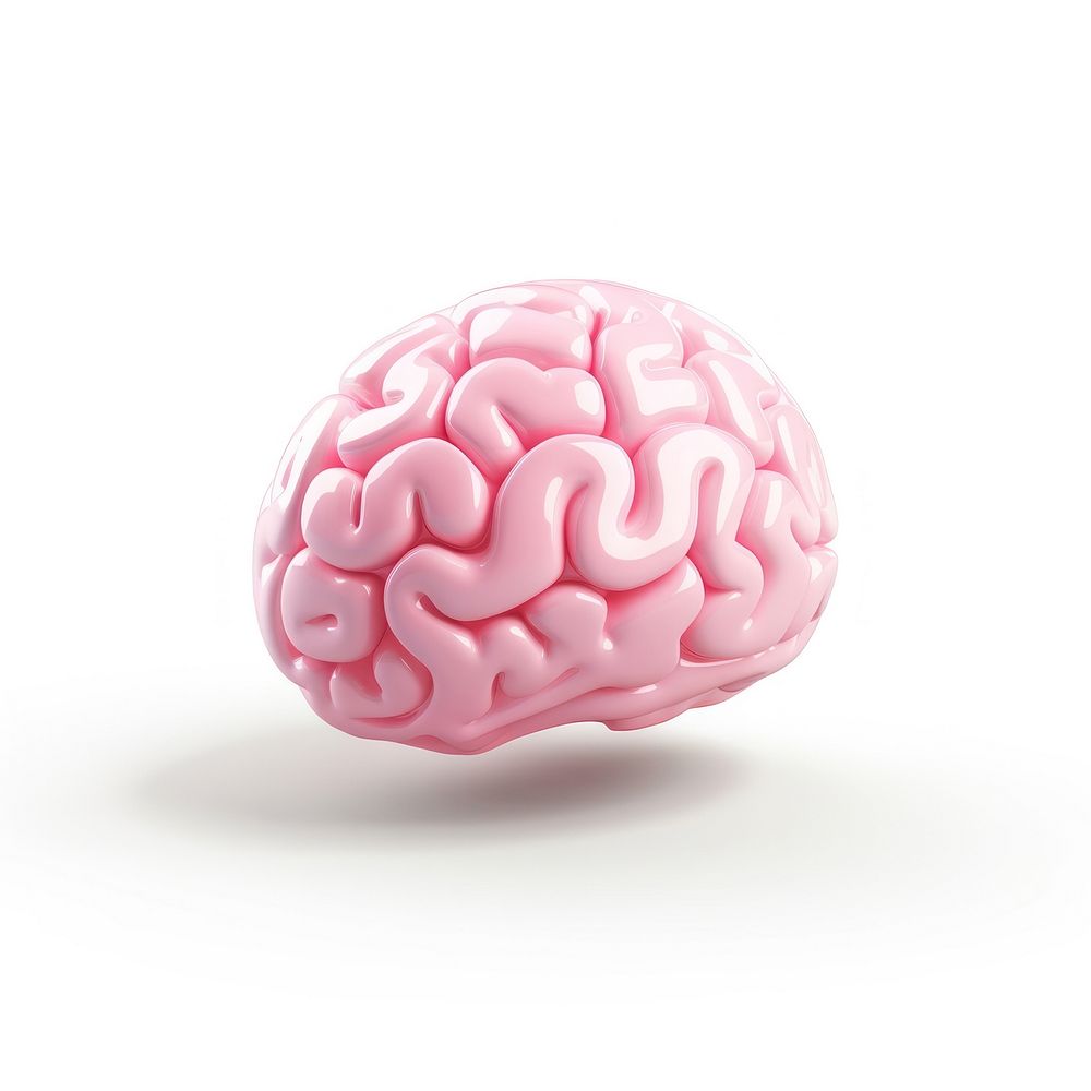 Brain pink confectionery outdoors. 