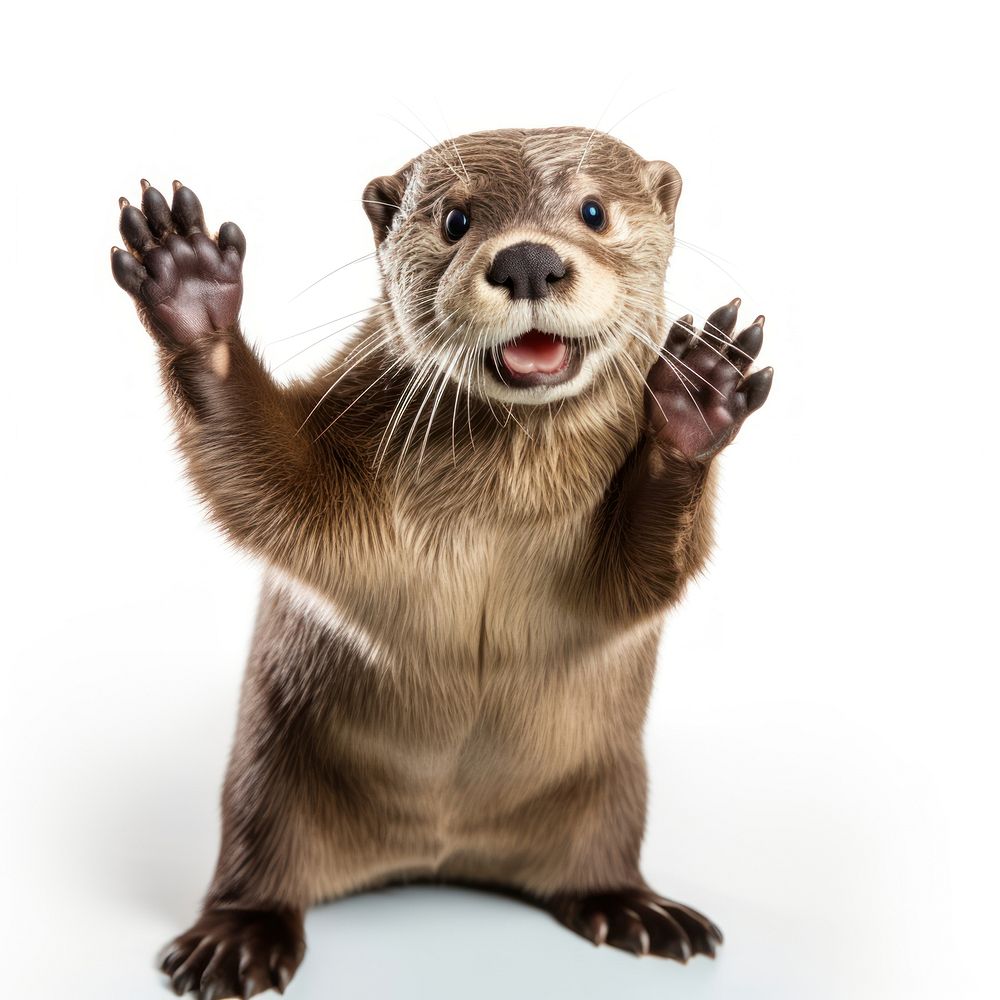 Otter wildlife mammal animal. AI generated Image by rawpixel.