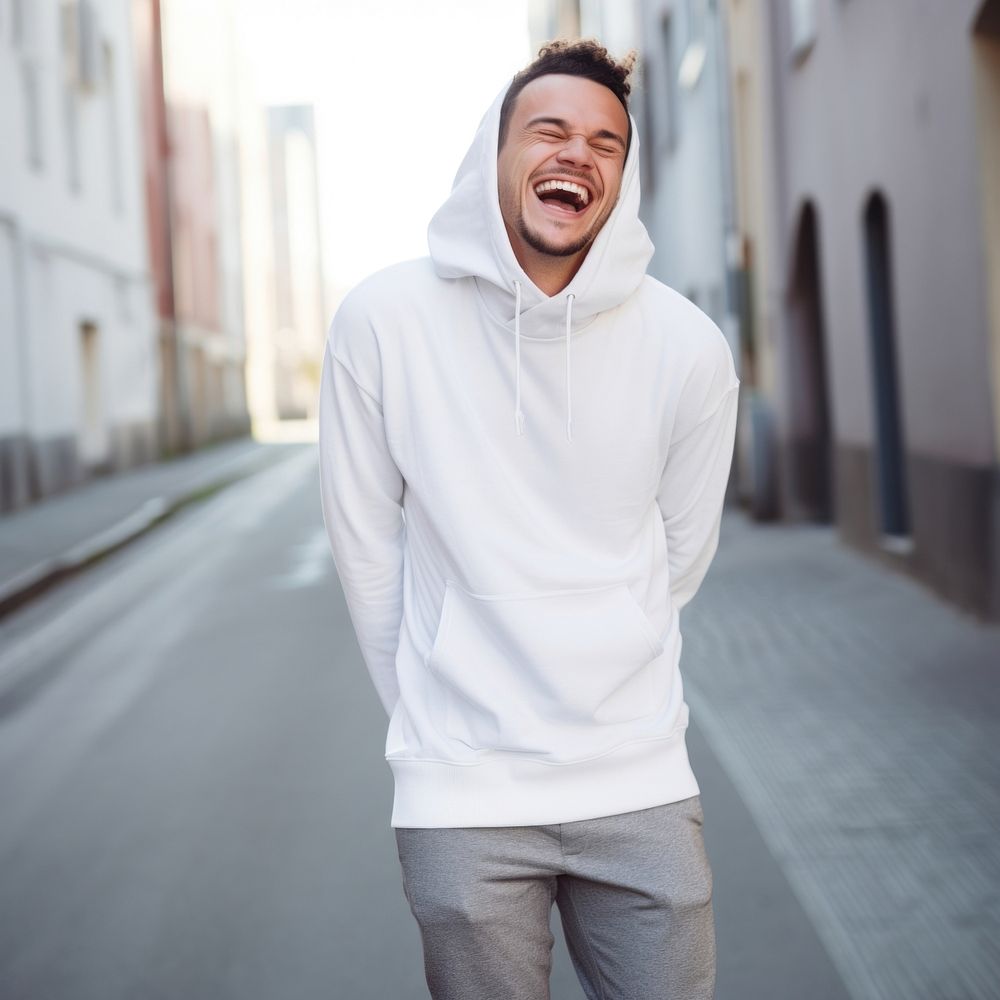 Laughing sweatshirt street hoodie. 