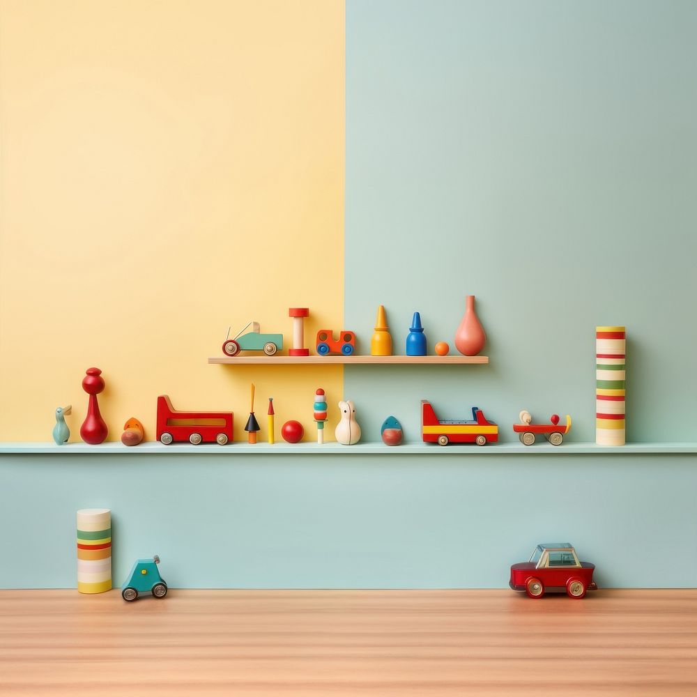 Toy furniture flooring shelf. AI generated Image by rawpixel.