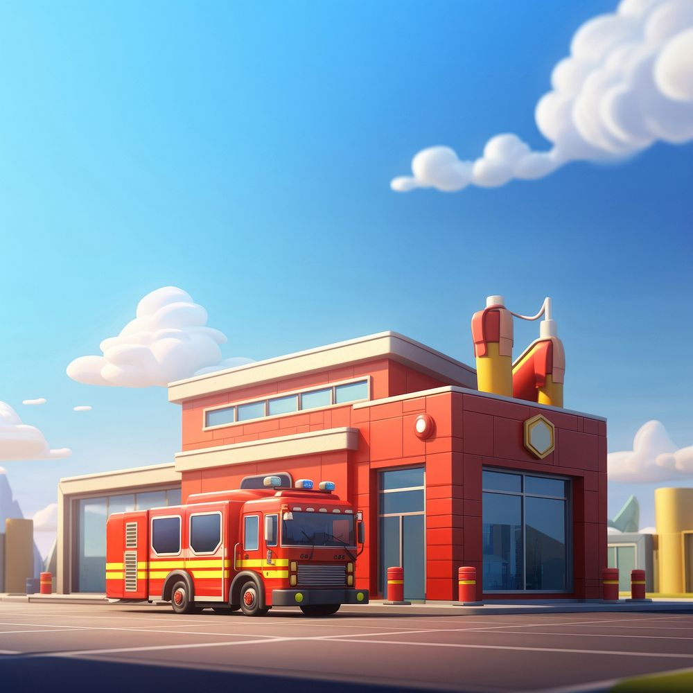 Vehicle cartoon truck transportation. AI generated Image by rawpixel.