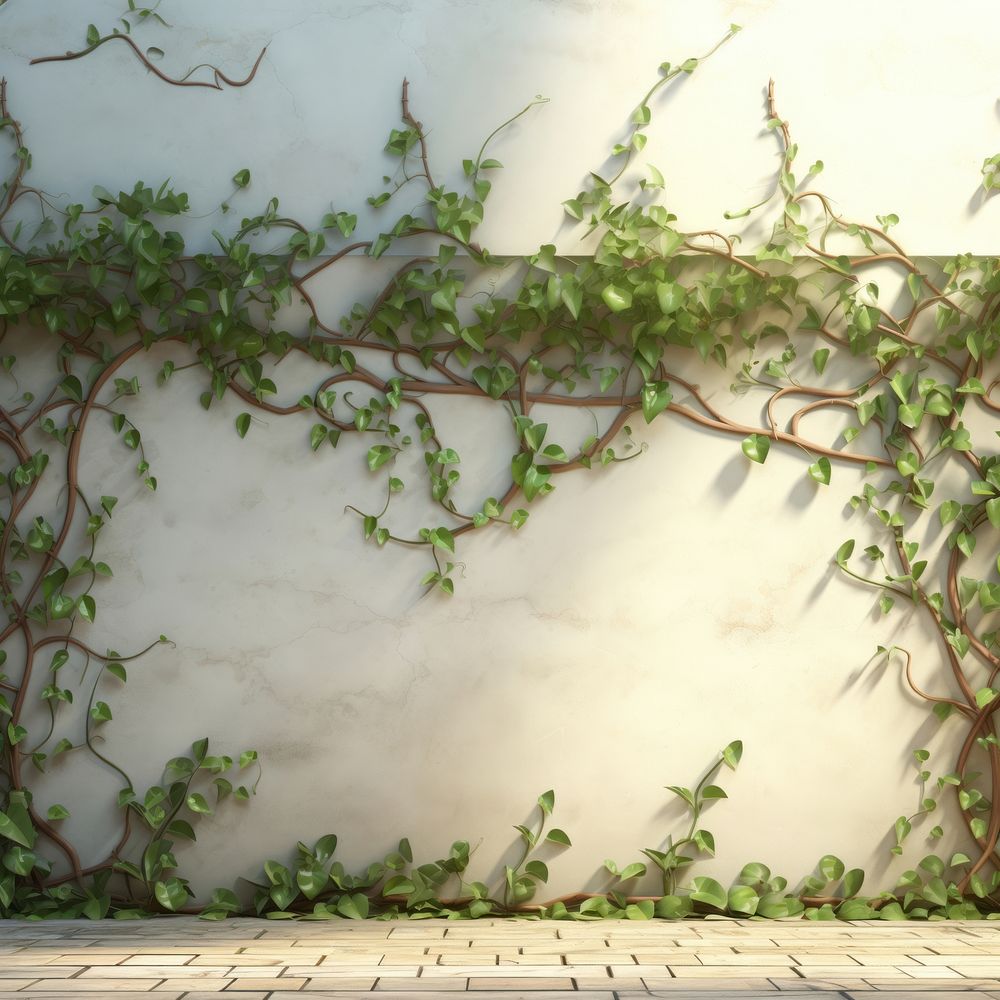 Wall architecture plant vine. 