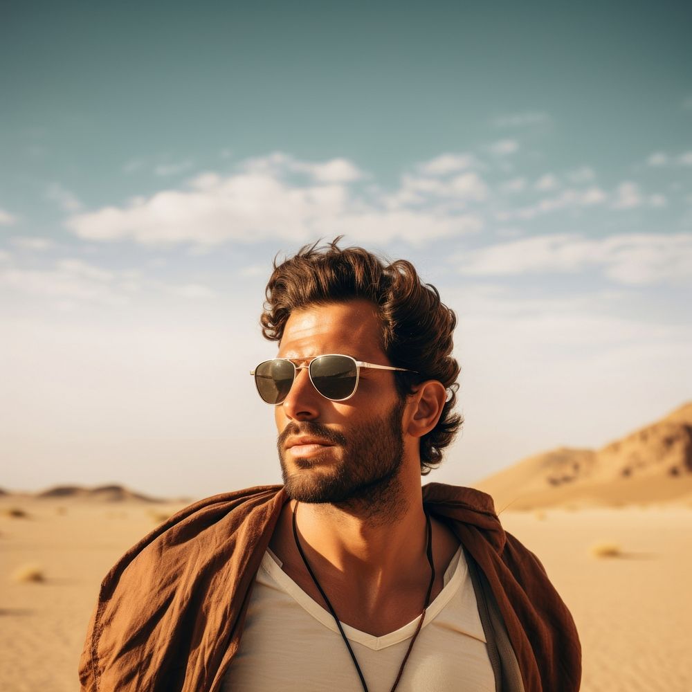 Sunglasses portrait outdoors nature. AI generated Image by rawpixel.