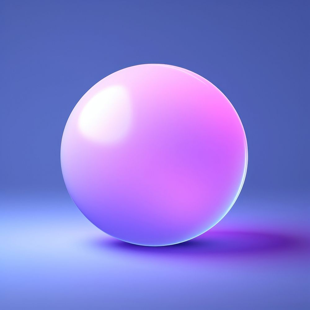 Purple lighting sphere blue. AI generated Image by rawpixel.