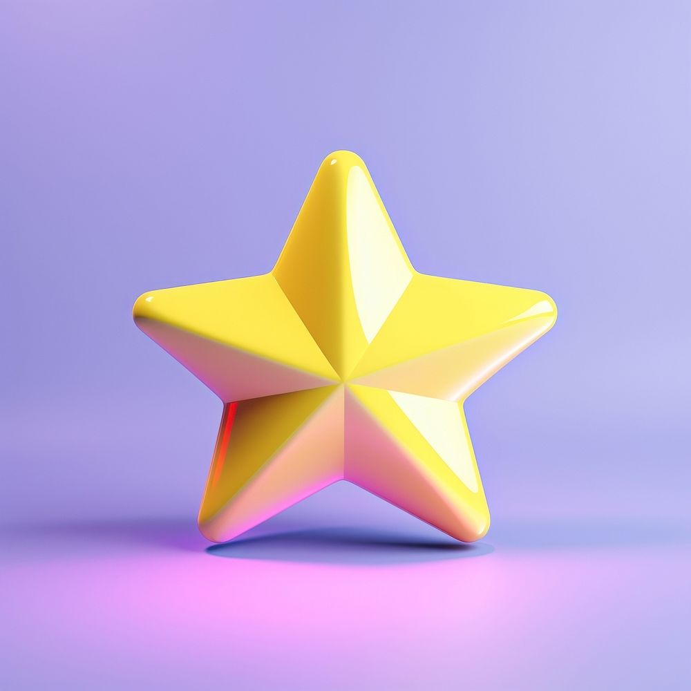 Yellow purple symbol star. 