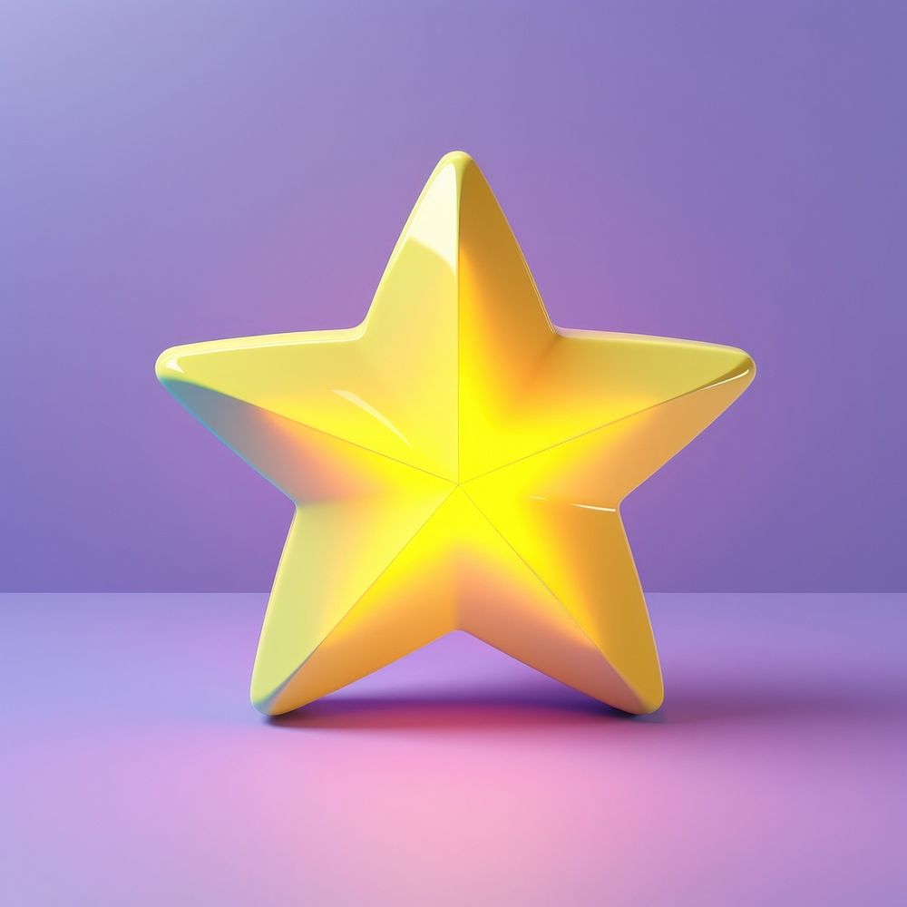 Yellow purple symbol star. 