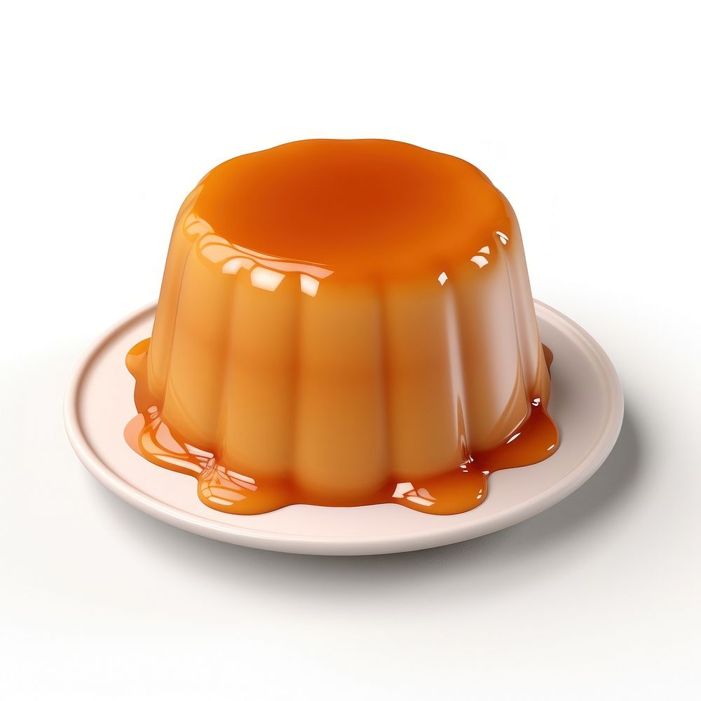 Dessert pudding caramel food. AI generated Image by rawpixel.