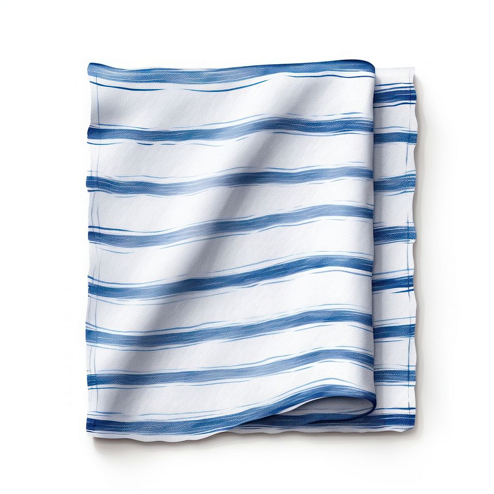 Striped folded towel blue. AI generated Image by rawpixel.