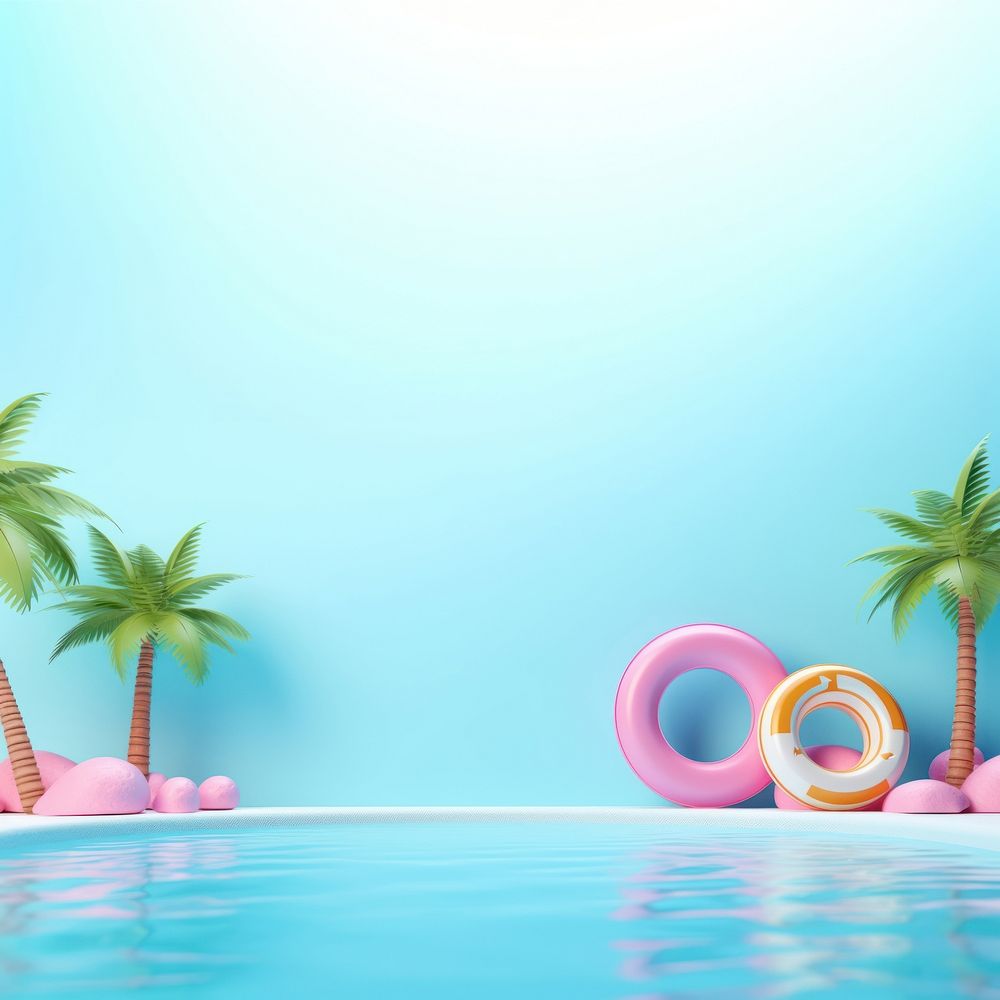 Outdoors summer pool inflatable. AI generated Image by rawpixel.