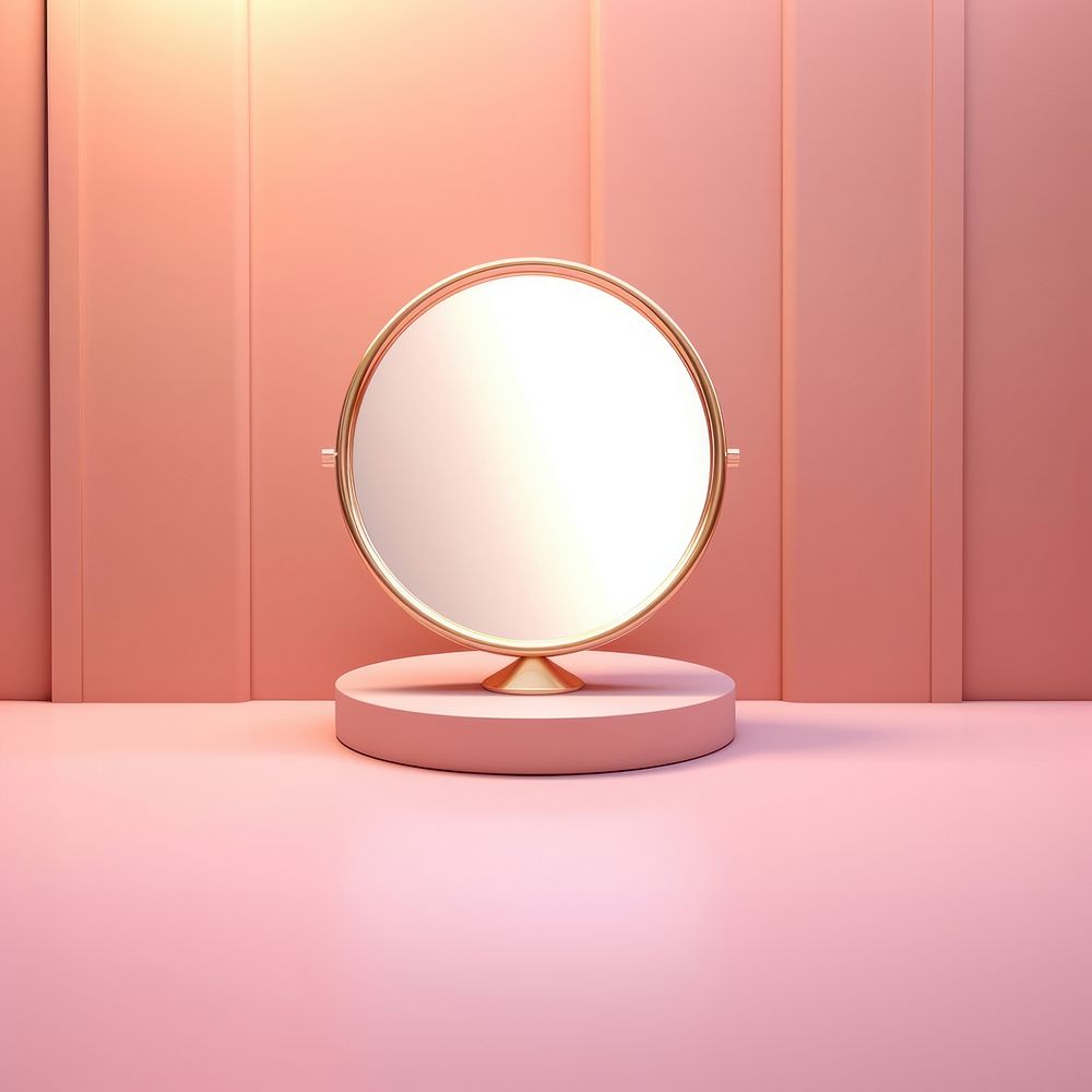 Mirror lamp illuminated copy space. AI generated Image by rawpixel.
