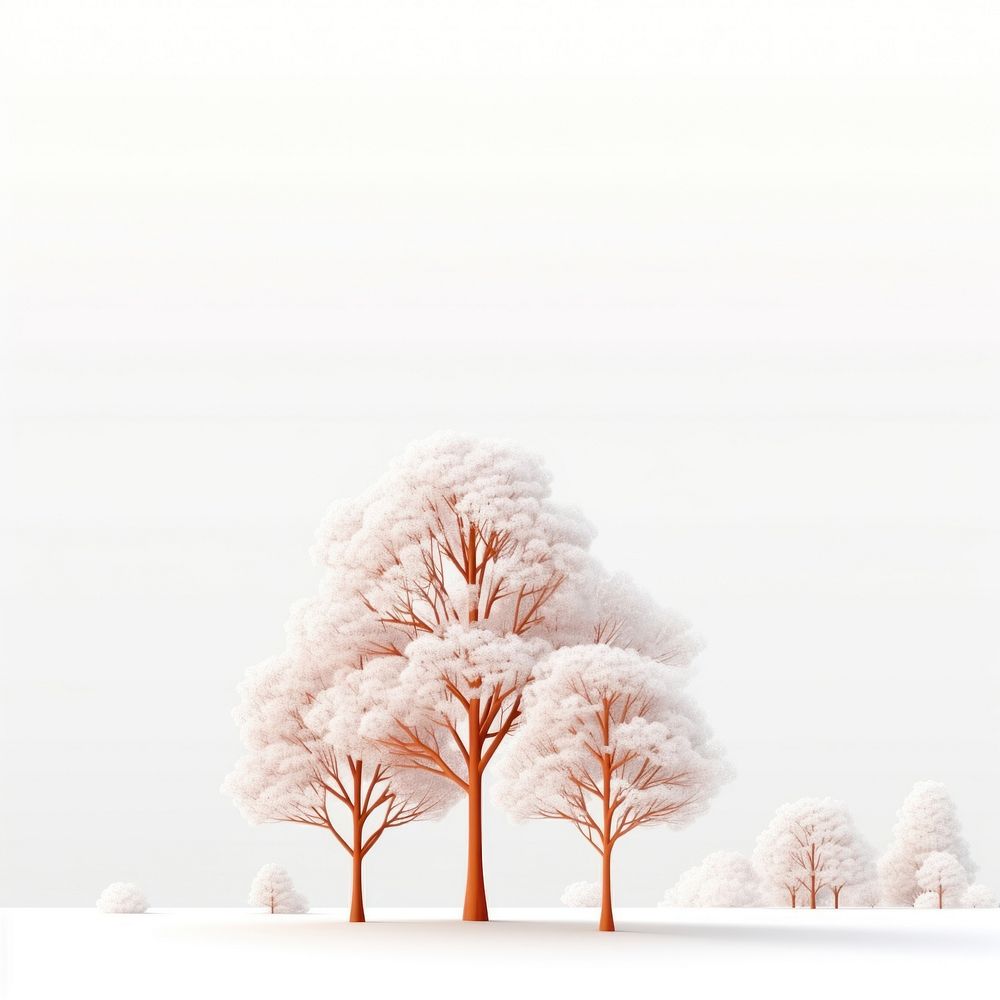 Tree snow outdoors nature. AI generated Image by rawpixel.