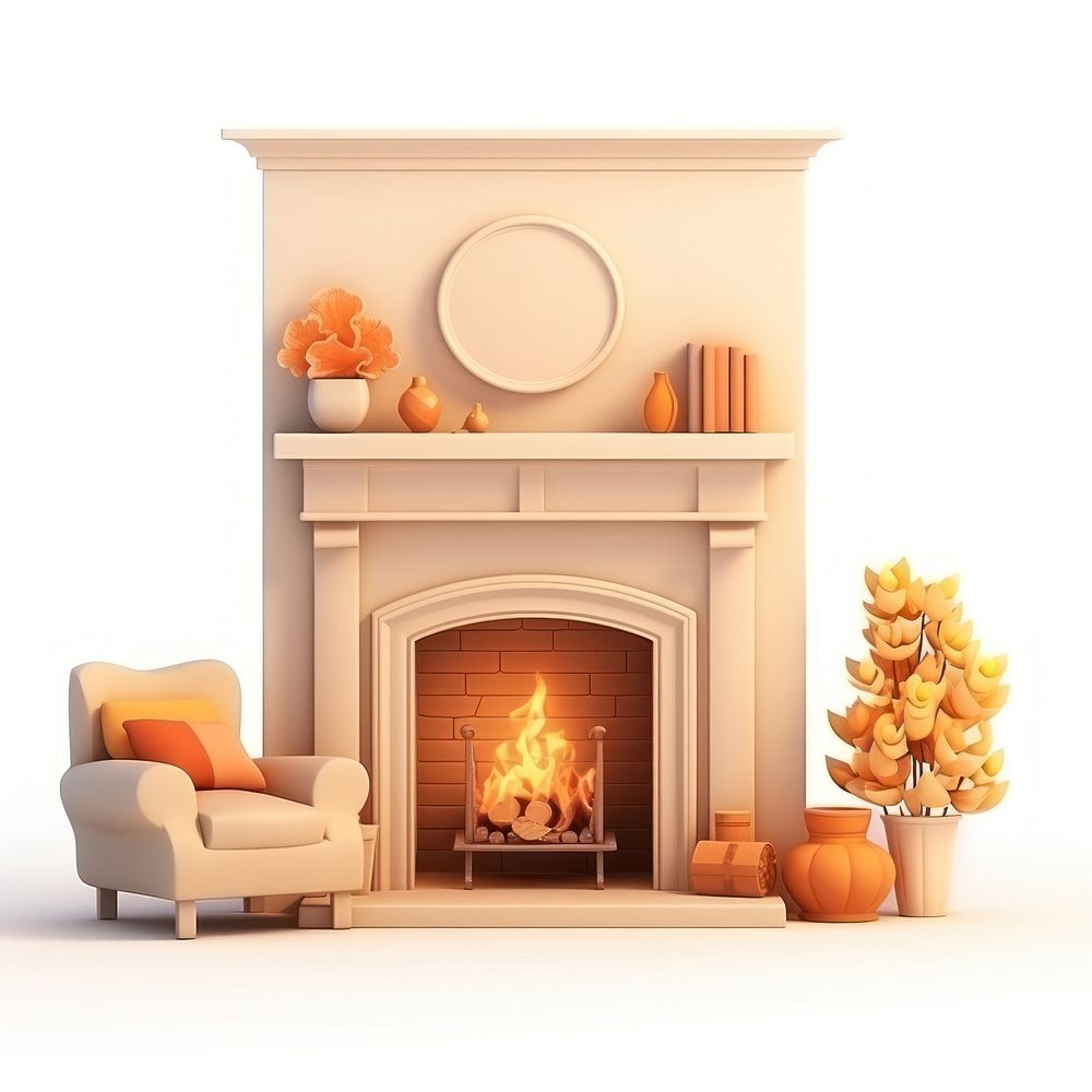 Fireplace furniture hearth chair. 