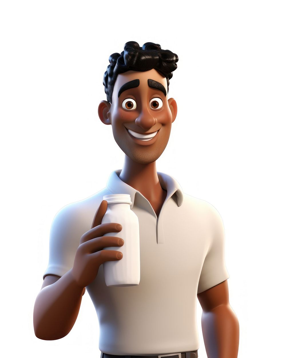 Portrait cartoon adult milk. AI generated Image by rawpixel.