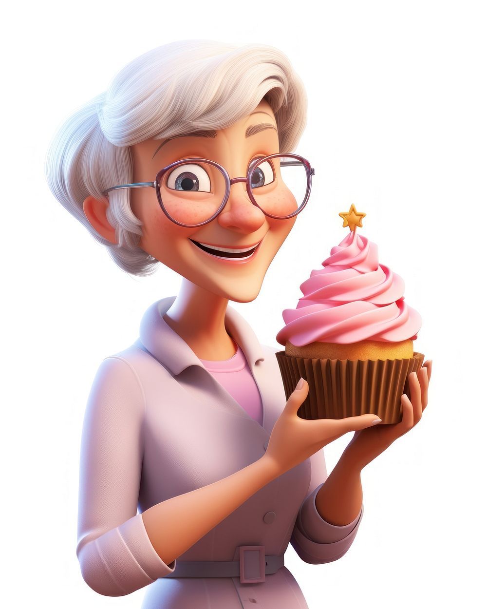 Cupcake portrait dessert holding. AI generated Image by rawpixel.
