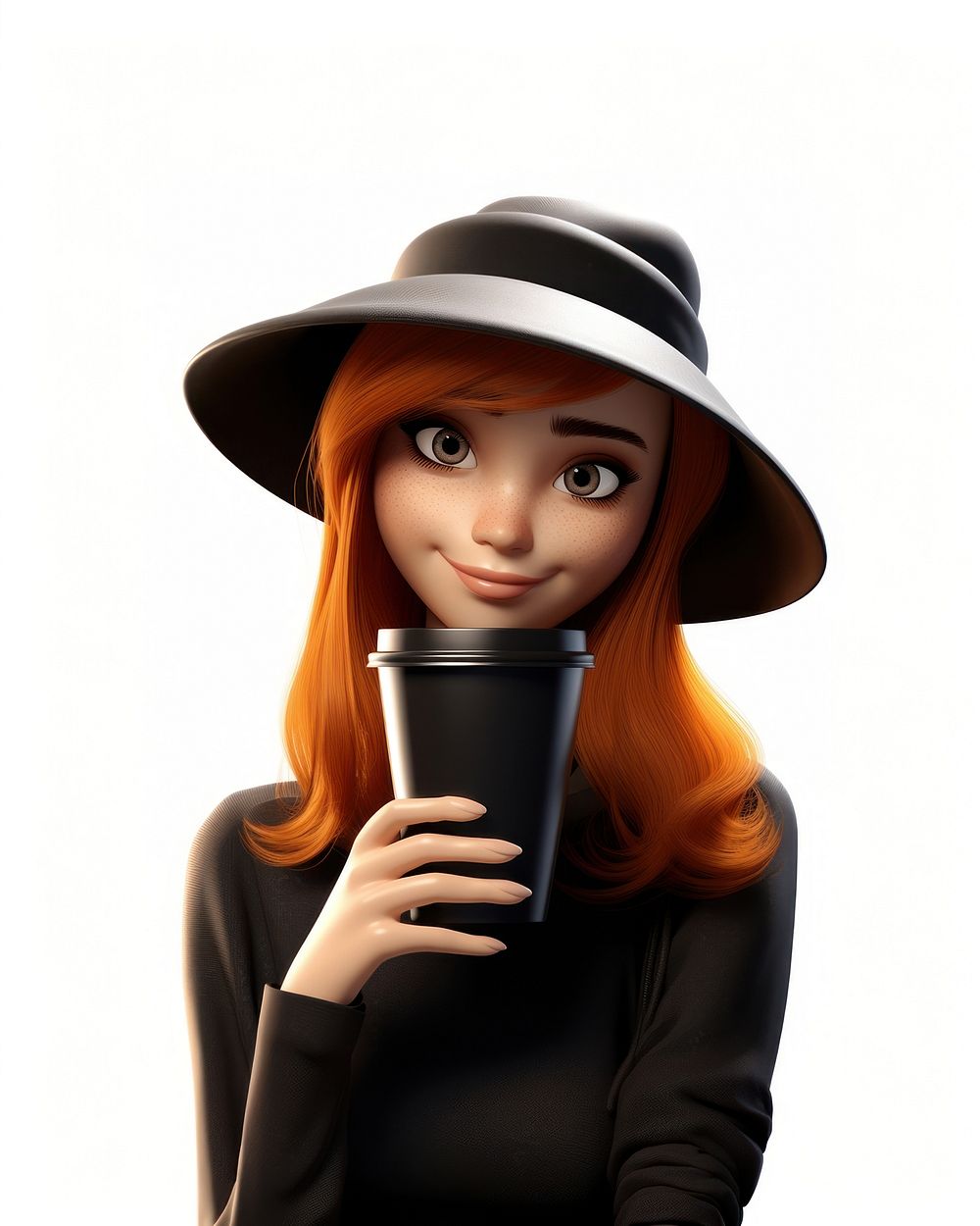 Portrait cup holding cartoon. AI generated Image by rawpixel.