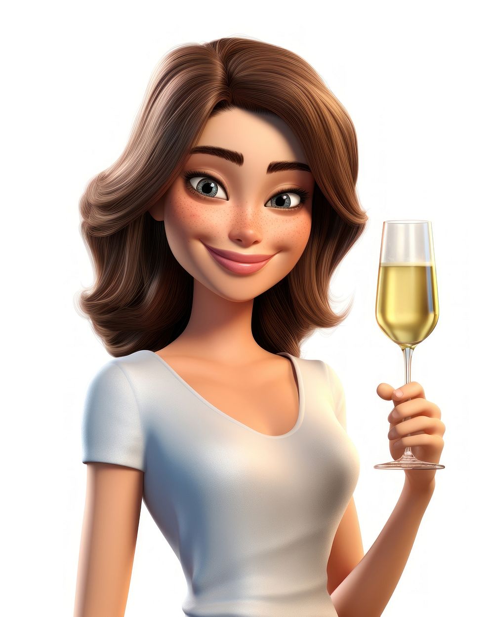 Glass champagne portrait holding. AI generated Image by rawpixel.