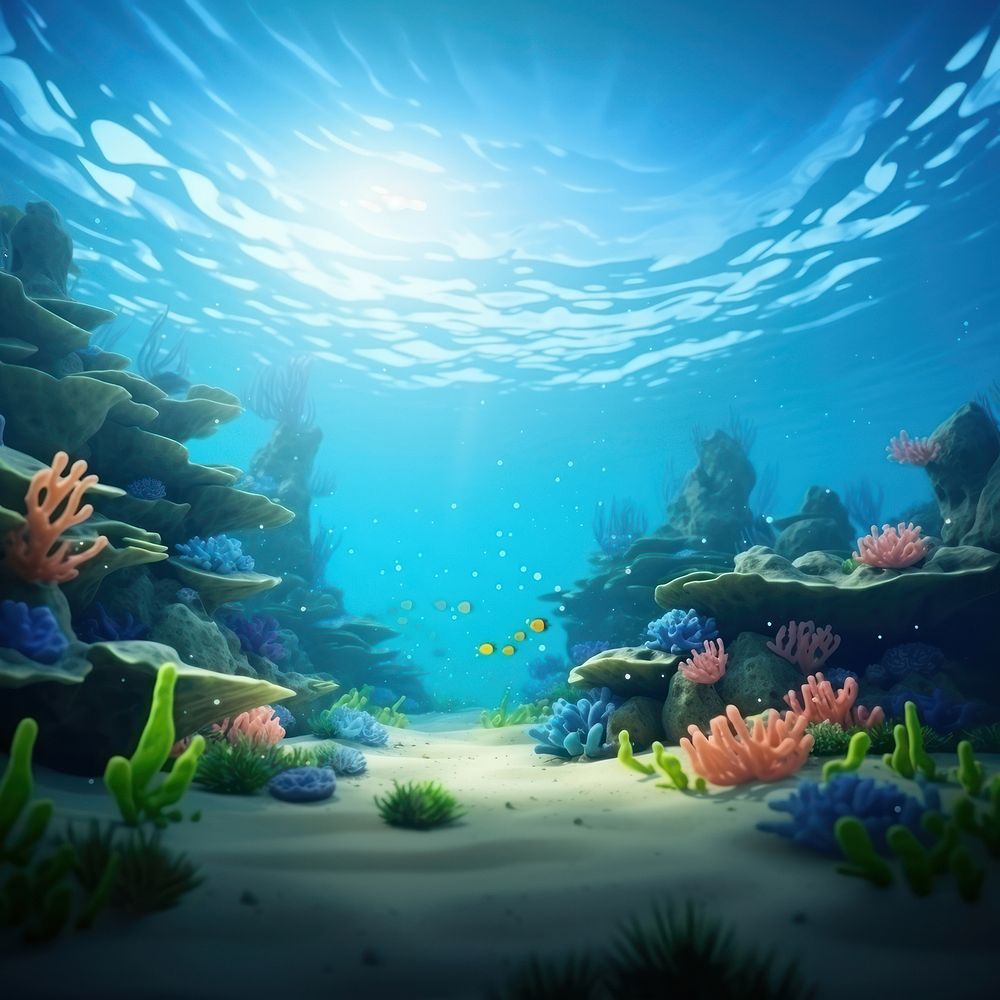 Sea underwater outdoors nature. AI generated Image by rawpixel.