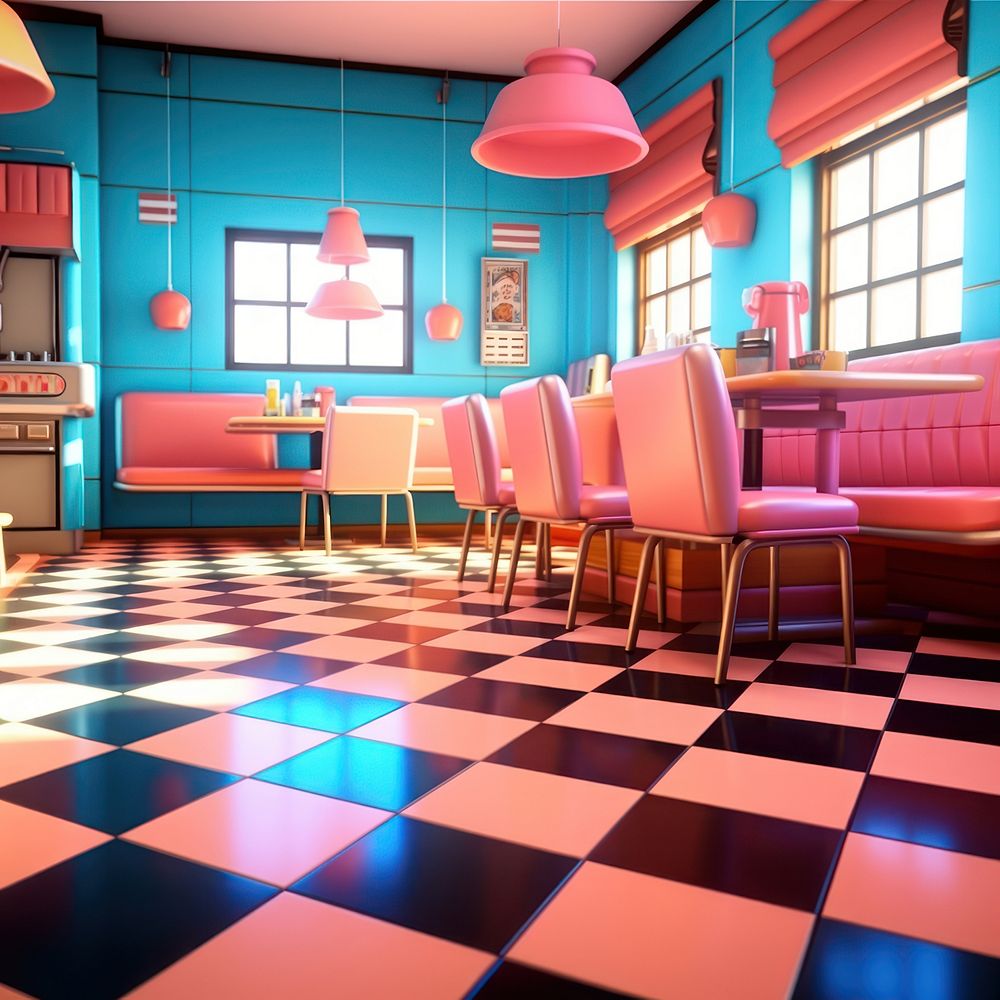 Restaurant furniture flooring chair. AI generated Image by rawpixel.