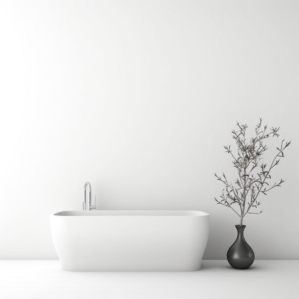 Decoration bathroom bathtub plant. AI generated Image by rawpixel.