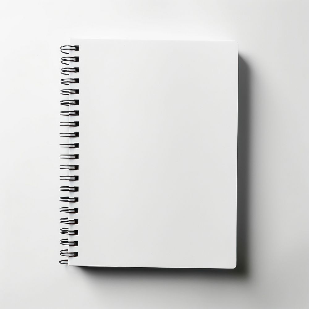 Spiral paper diary white. AI generated Image by rawpixel.
