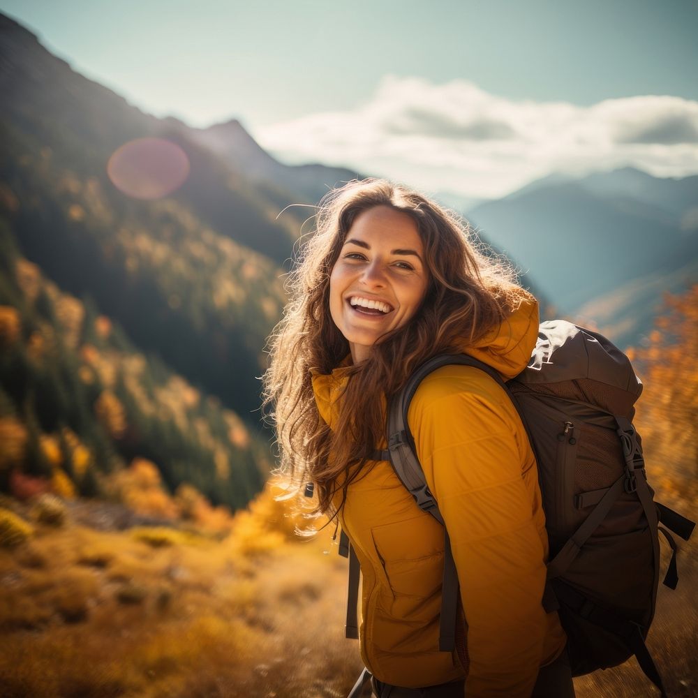 Hiking adventure mountain backpack. 