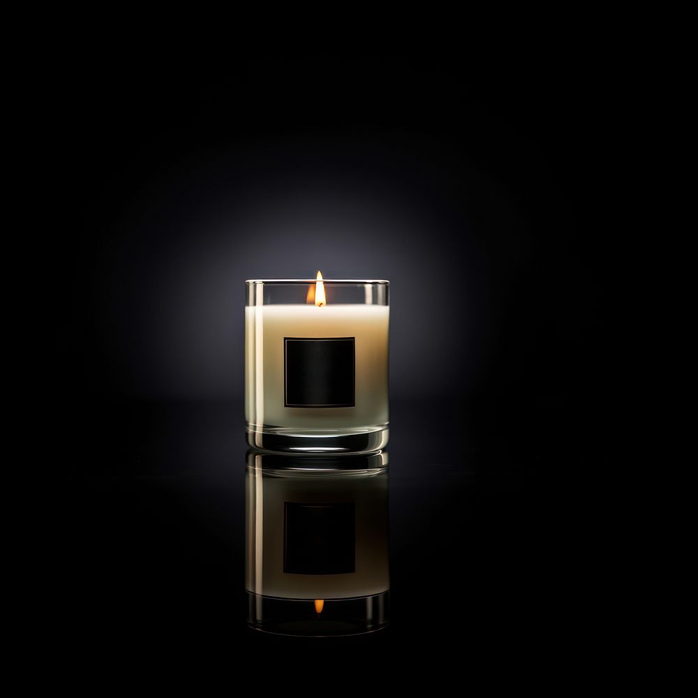Candle illuminated cosmetics darkness. AI generated Image by rawpixel.