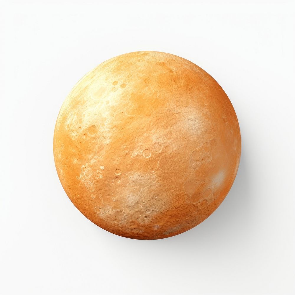 Sphere planet moon white background. AI generated Image by rawpixel.