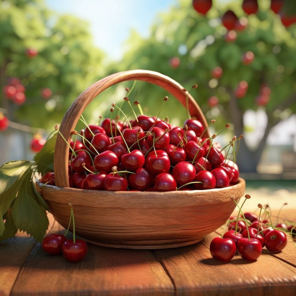 Cherry basket plant fruit. 