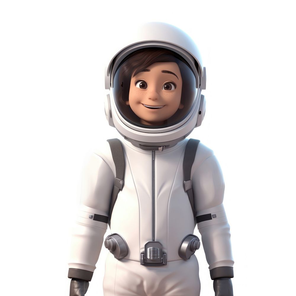 Astronaut smiling helmet white background. AI generated Image by rawpixel.