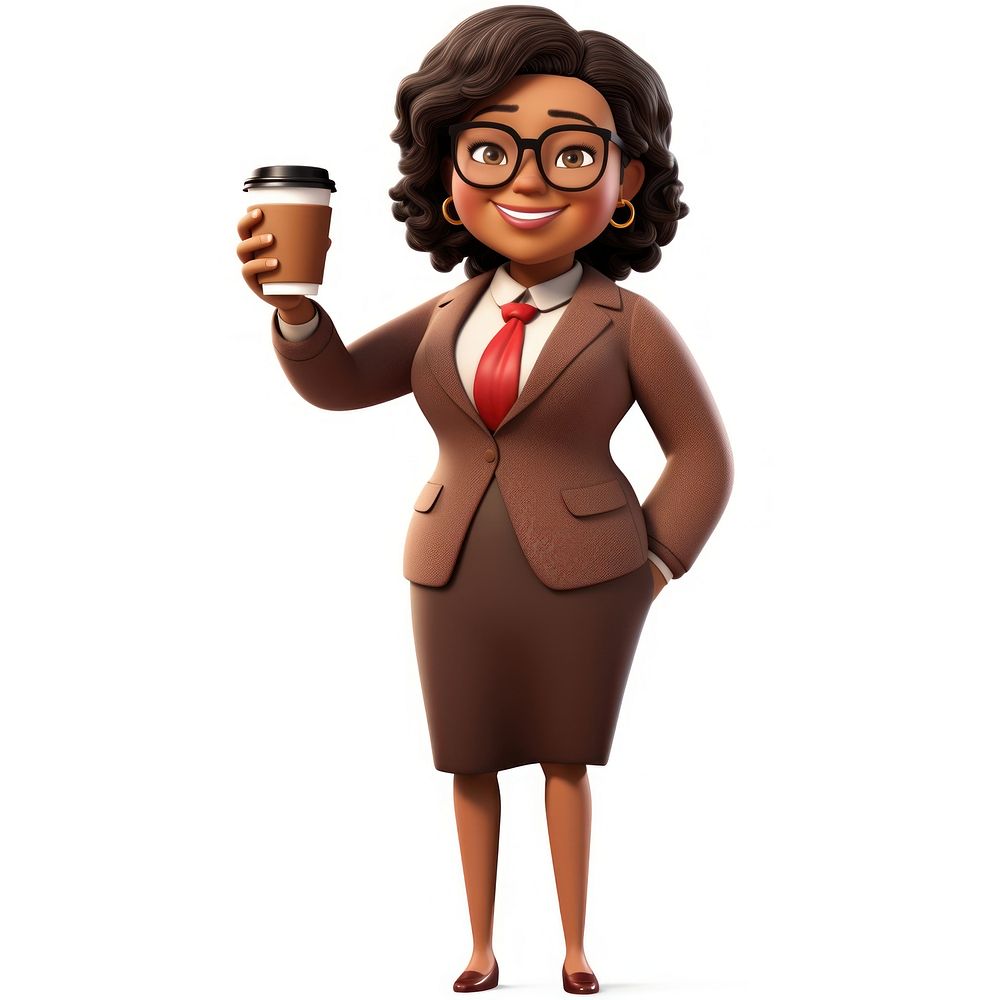 Smiling cartoon coffee adult. AI generated Image by rawpixel.