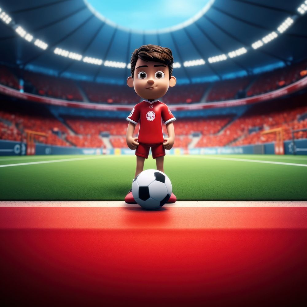 Football stadium sports player. AI generated Image by rawpixel.