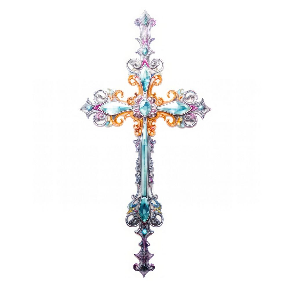 Cross crucifix jewelry symbol. AI generated Image by rawpixel.