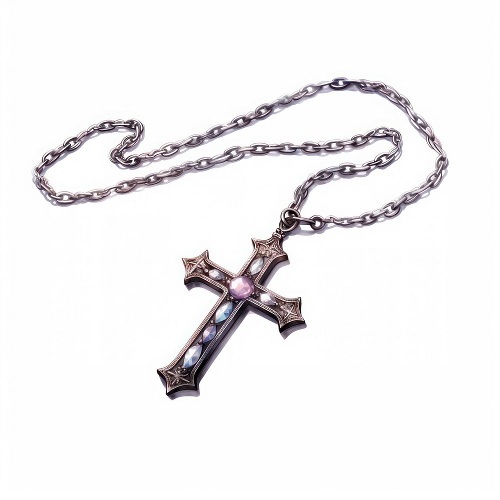 Necklace jewelry cross symbol. AI generated Image by rawpixel.