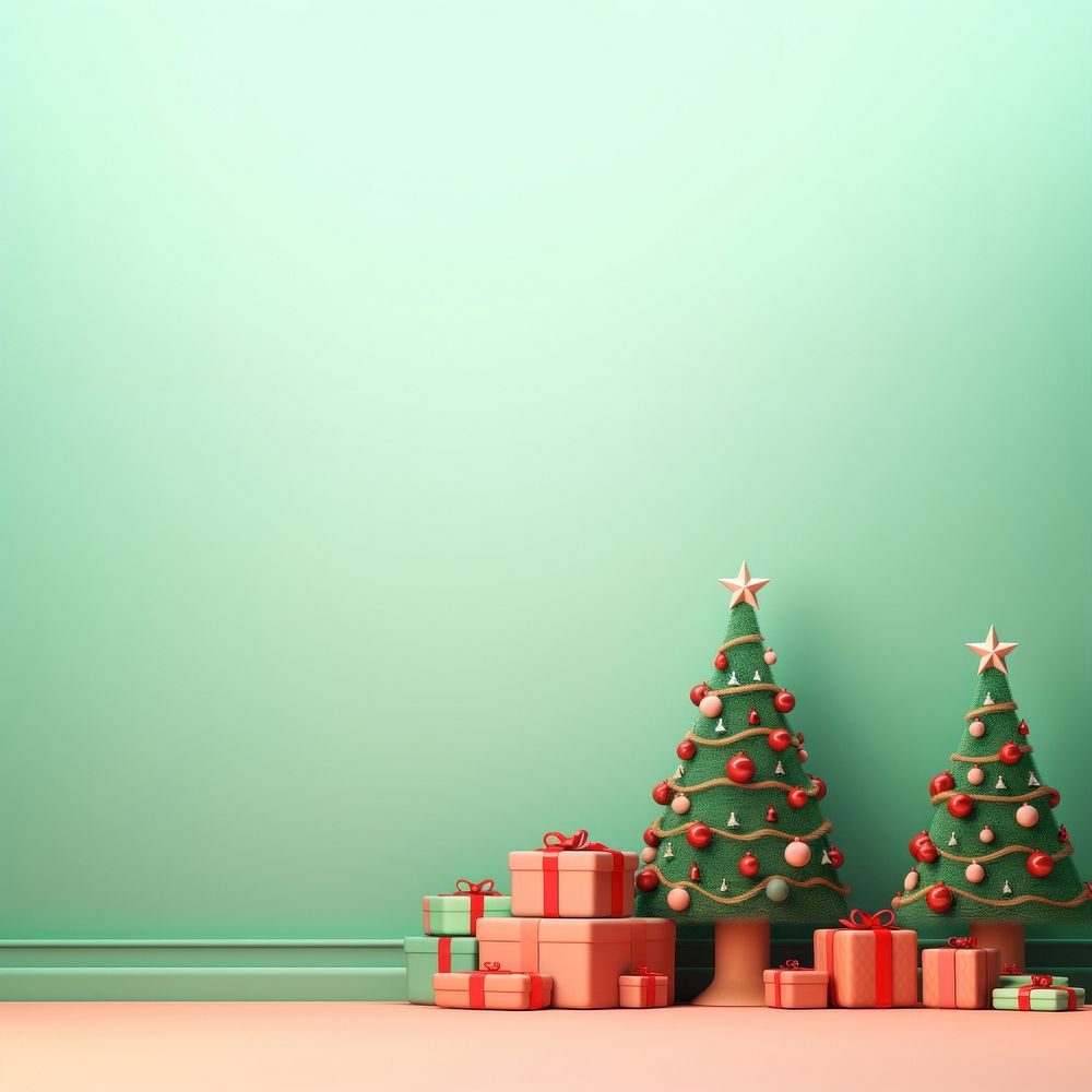 Christmas celebration green gift. AI generated Image by rawpixel.