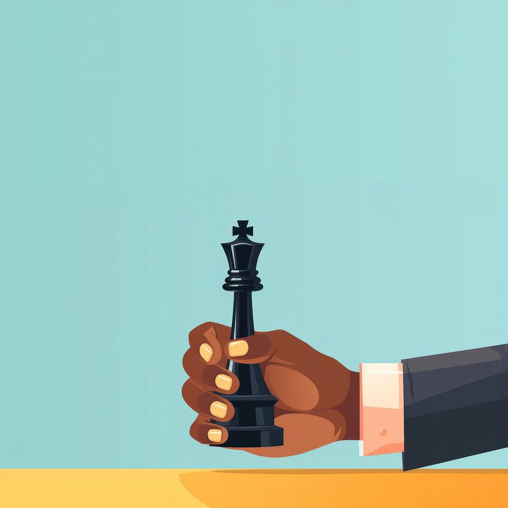 Businessman's hand holding chess piece. AI generated Image by rawpixel.