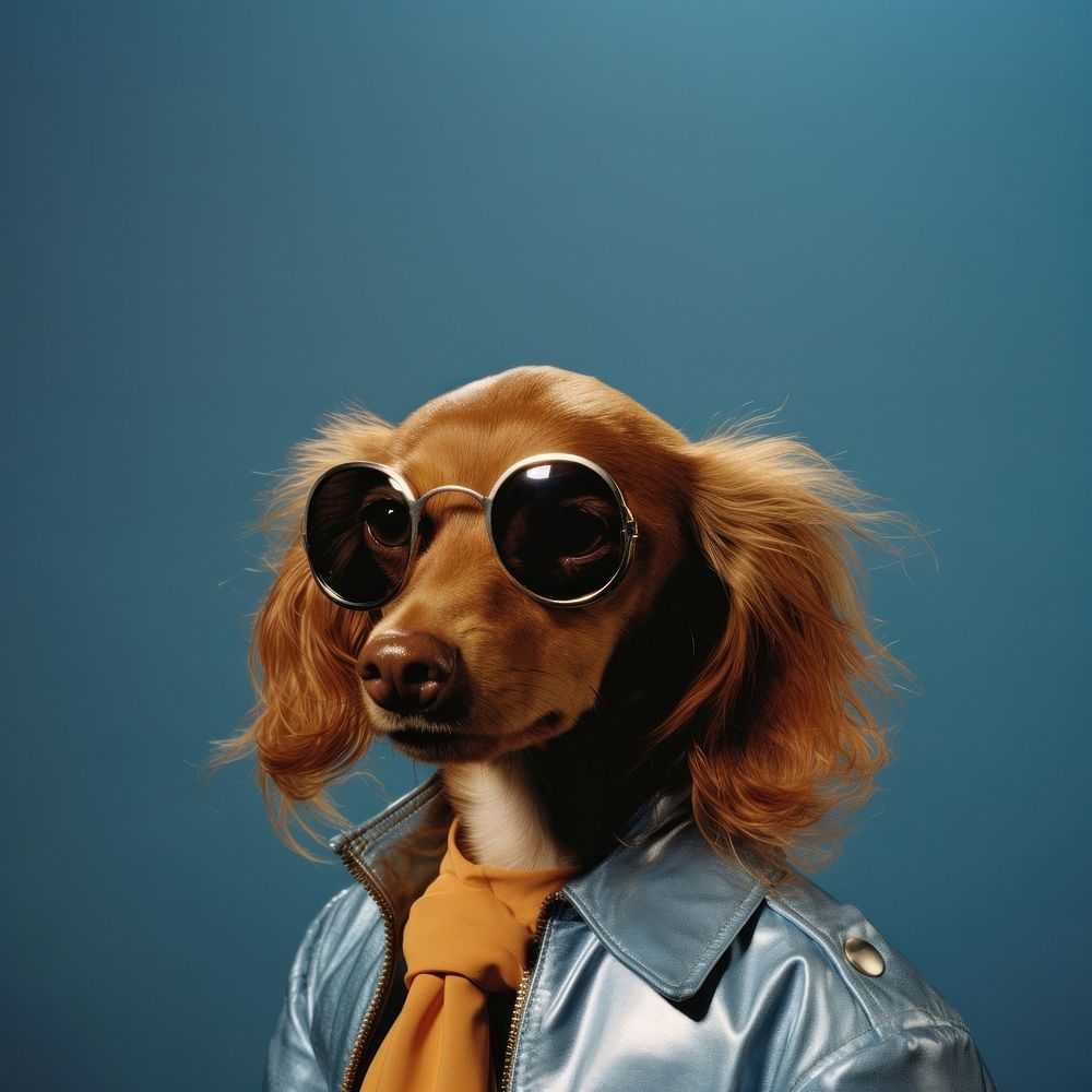 Dog sunglasses portrait mammal. AI generated Image by rawpixel.