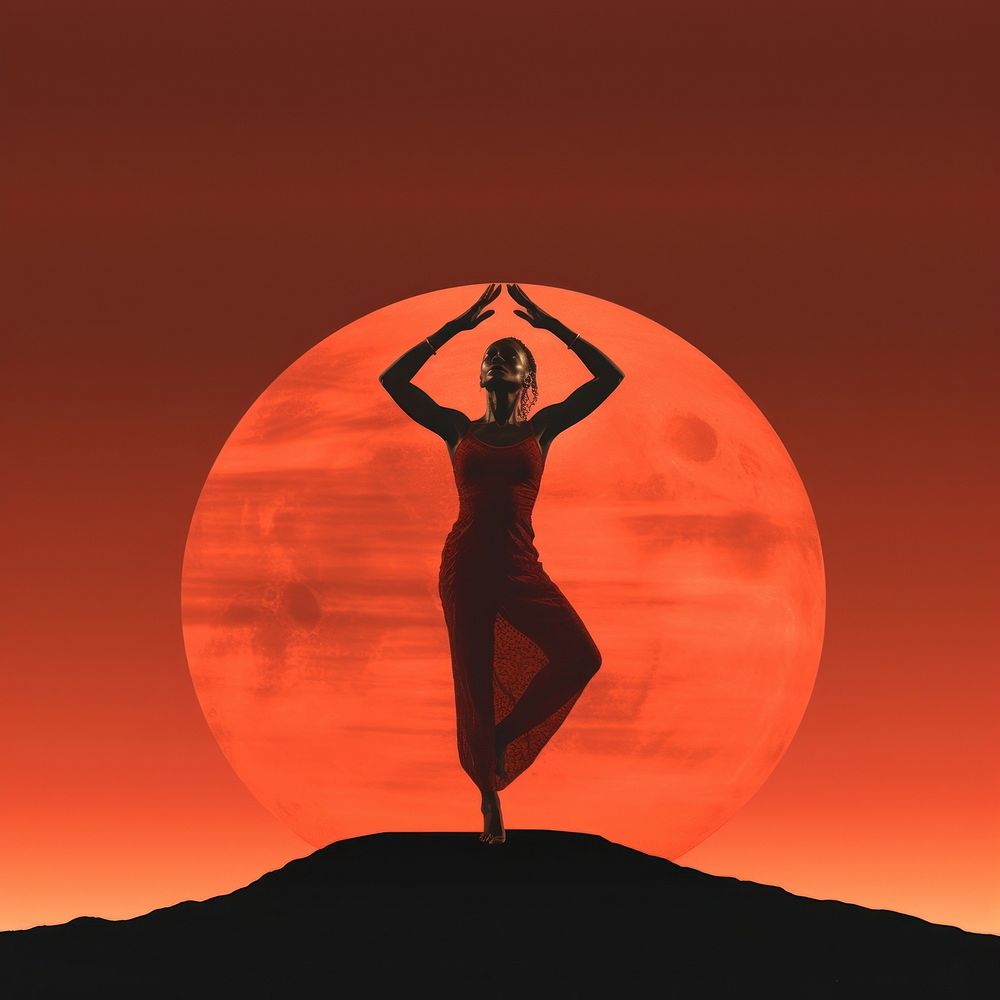 Standing dancing adult woman. AI generated Image by rawpixel.