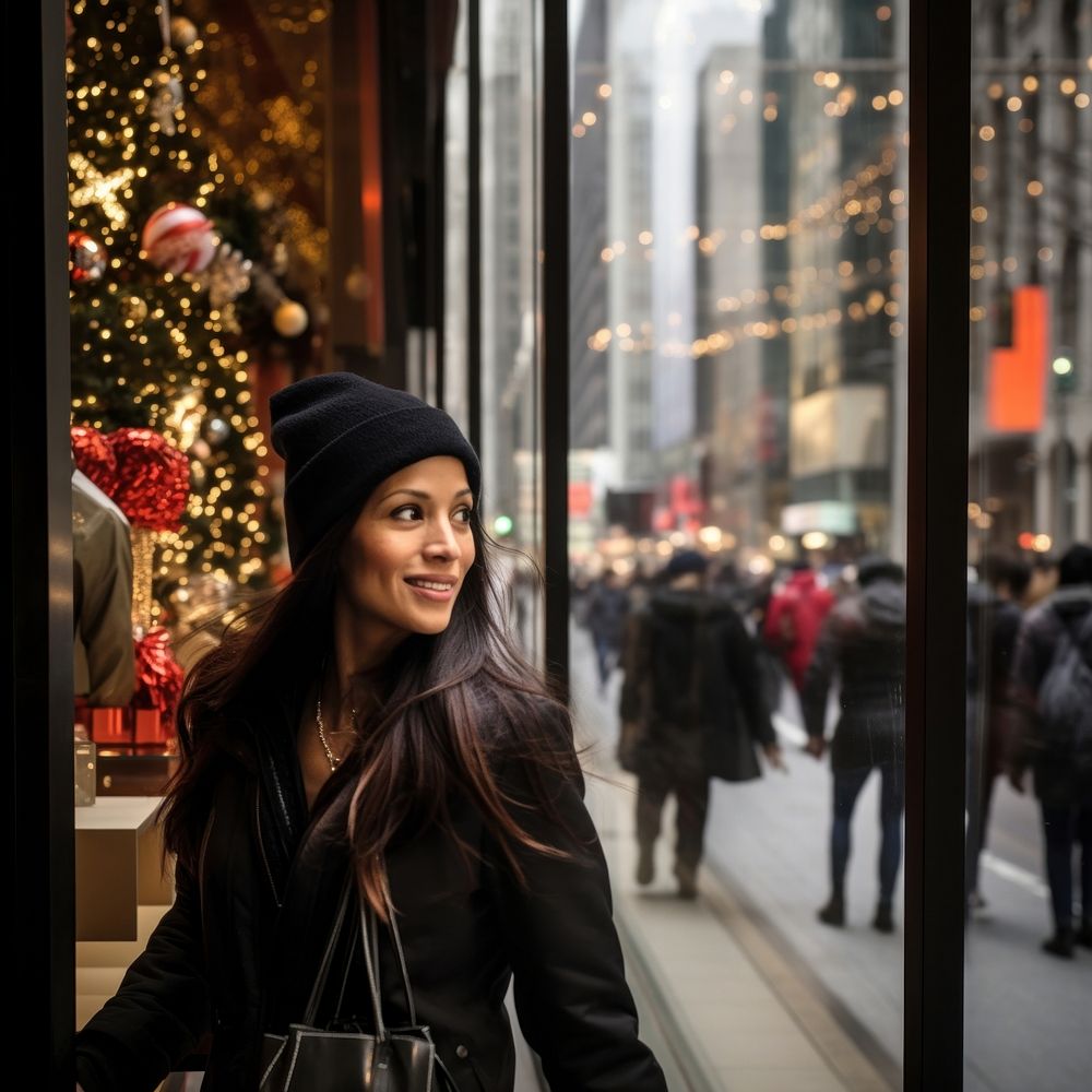 Christmas shopping adult women. AI generated Image by rawpixel.