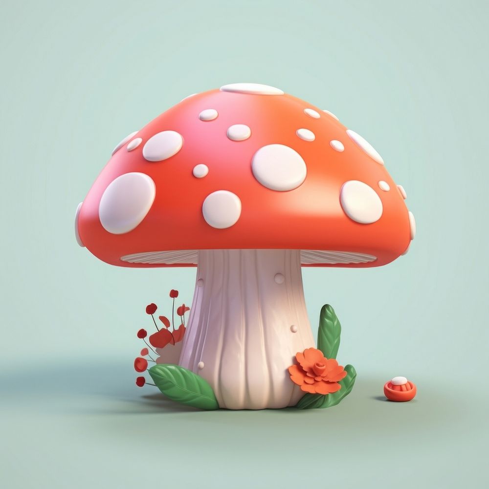 Mushroom fungus nature agaric. AI generated Image by rawpixel.