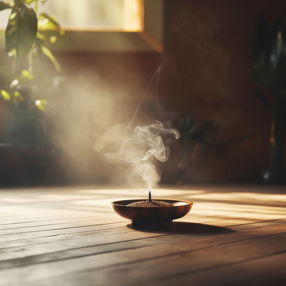 Incense smoke light zen-like. AI generated Image by rawpixel.
