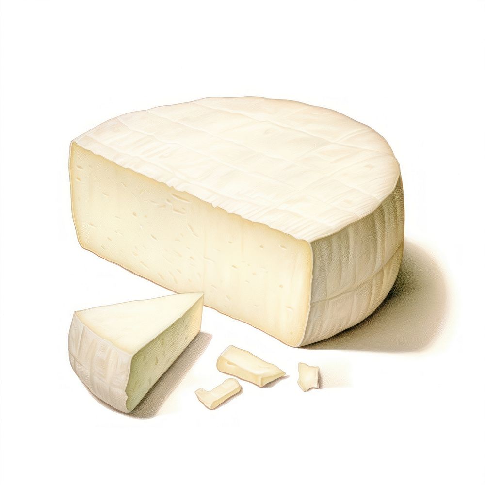 Mozzarella cheese food parmigiano-reggiano white background. AI generated Image by rawpixel.